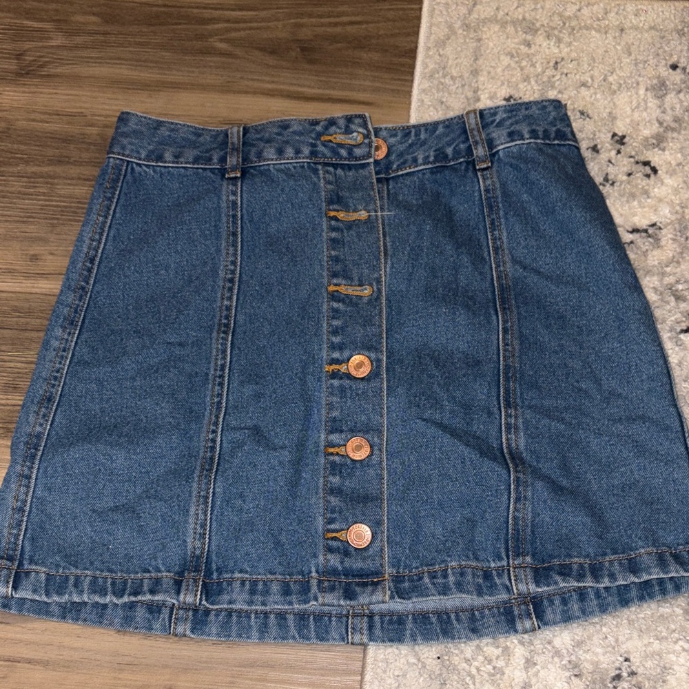 Forever 21 Button Up Denim Skirt
